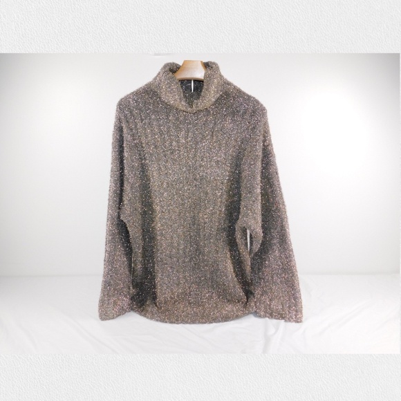 Joseph Metallic Lurex Knit Matching Set | High Neck Sweater & Flare Pants - Picture 4 of 7